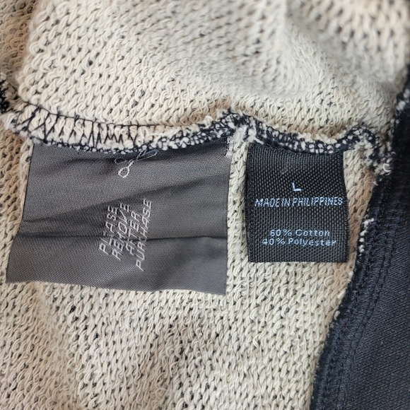 Marc Anthony black speckled zip up jacket funnel collar ribbed cuffs bottom L - Picture 6 of 7